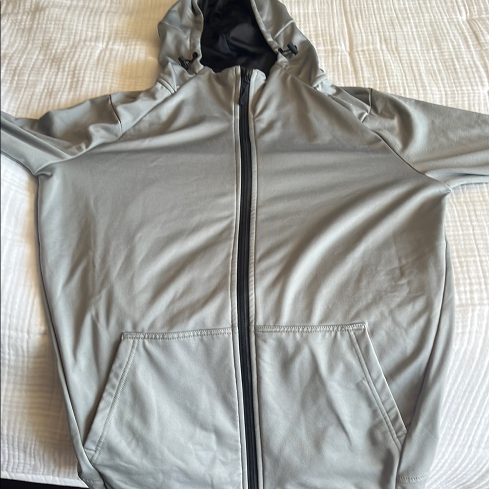 Unrl Men's Gray Hooded Jacket